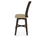 Canadel Swivel Counter Stool 7229 in XY Faux Leather and 59 Davy's Grey, side view