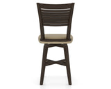 Canadel Swivel Counter Stool 7229 in XY Faux Leather and 59 Davy's Grey, back view