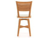 Canadel Swivel Counter Stool 7229 in YJ Faux Leather and 01 Honey Washed, back view