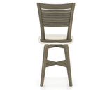 Canadel Swivel Counter Stool 7229 in YJ Faux Leather and 08 Shadow, back view