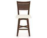 Canadel Swivel Counter Stool 7229 in YJ Faux Leather and 19 Cognac Washed, front view