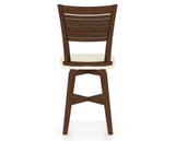 Canadel Swivel Counter Stool 7229 in YJ Faux Leather and 19 Cognac Washed, back view
