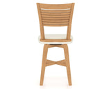 Canadel Swivel Counter Stool 7229 in YJ Faux Leather and 20 Caramel Washed, back view