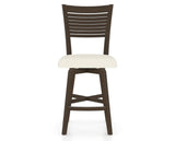 Canadel Swivel Counter Stool 7229 in YJ Faux Leather and 29 Hazelnut Washed, front view