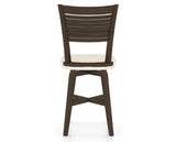 Canadel Swivel Counter Stool 7229 in YJ Faux Leather and 29 Hazelnut Washed, back view