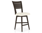 Canadel Swivel Counter Stool 7229 in YJ Faux Leather and 59 Davy's Grey, three-quarter view