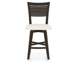 Canadel Swivel Counter Stool 7229 in YJ Faux Leather and 59 Davy's Grey, front view