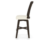 Canadel Swivel Counter Stool 7229 in YJ Faux Leather and 59 Davy's Grey, side view
