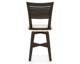 Canadel Swivel Counter Stool 7229 in YJ Faux Leather and 59 Davy's Grey, back view
