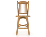 Canadel Champlain Swivel Counter Stool 7232 in Wood Seat and 01 Honey Washed, front view