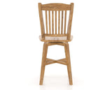 Canadel Champlain Swivel Counter Stool 7232 in Wood Seat and 01 Honey Washed, back view