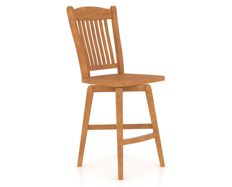 Canadel Swivel Counter Stool 7232 in Honey Washed, three-quarter view