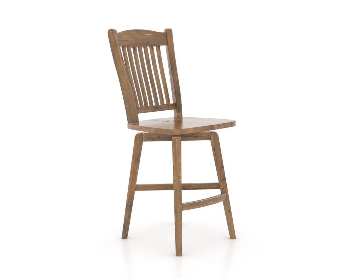 Canadel Champlain Counter Stool 7232 in Oak Washed, three-quarter view