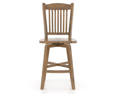 Canadel Champlain Swivel Counter Stool 7232 in Oak Washed, front view