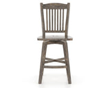 Canadel Champlain Swivel Counter Stool 7232 in Wood Seat and 08 Shadow, front view