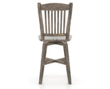 Canadel Champlain Swivel Counter Stool 7232 in Wood Seat and 08 Shadow, back view