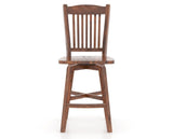 Canadel Champlain Swivel Counter Stool 7232 in Wood Seat and 33 Spice Washed, front view