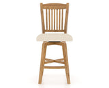 Canadel Champlain Swivel Counter Stool 7232 in 6K Sunbrella® and 01 Honey Washed, front view