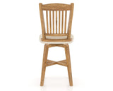 Canadel Champlain Swivel Counter Stool 7232 in 6K Sunbrella® and 01 Honey Washed, back view