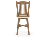 Canadel Champlain Swivel Counter Stool 7232 in 6K Sunbrella® and 03 Oak Washed, back view
