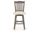 Canadel Champlain Swivel Counter Stool 7232 in 6K Sunbrella® and 08 Shadow, front view