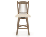 Canadel Champlain Swivel Counter Stool 7232 in 6K Sunbrella® and 25 Pecan Washed, front view