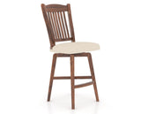 Canadel Champlain Swivel Counter Stool 7232 in 6K Sunbrella® and 33 Spice Washed, three-quarter view