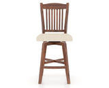 Canadel Champlain Swivel Counter Stool 7232 in 6K Sunbrella® and 33 Spice Washed, front view