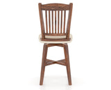 Canadel Champlain Swivel Counter Stool 7232 in 6K Sunbrella® and 33 Spice Washed, back view