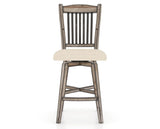 Canadel Champlain Swivel Counter Stool 7232 in 6K Sunbrella® and 72 Heritage Nature, front view