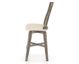 Canadel Champlain Swivel Counter Stool 7232 in 6K Sunbrella® and 72 Heritage Nature, side view