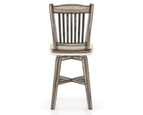 Canadel Champlain Swivel Counter Stool 7232 in 6K Sunbrella® and 72 Heritage Nature, back view