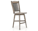 Canadel Champlain Swivel Counter Stool 7232 in Wood Seat and 72 Heritage Nature, three-quarter view