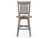 Canadel Champlain Swivel Counter Stool 7232 in Wood Seat and 72 Heritage Nature, front view