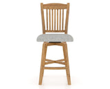 Canadel Champlain Swivel Counter Stool 7232 in 7C Fabric and 01 Honey Washed, front view