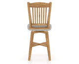 Canadel Champlain Swivel Counter Stool 7232 in 7C Fabric and 01 Honey Washed, back view