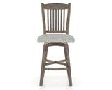 Canadel Champlain Swivel Counter Stool 7232 in 7C Fabric and 08 Shadow, front view