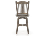 Canadel Champlain Swivel Counter Stool 7232 in 7C Fabric and 08 Shadow, back view