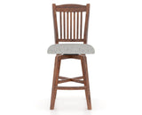 Canadel Champlain Swivel Counter Stool 7232 in 7C Fabric and 33 Spice Washed, front view