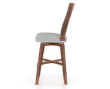 Canadel Champlain Swivel Counter Stool 7232 in 7C Fabric and 33 Spice Washed, side view
