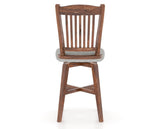 Canadel Champlain Swivel Counter Stool 7232 in 7C Fabric and 33 Spice Washed, back view