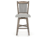Canadel Champlain Swivel Counter Stool 7232 in 7C Fabric and 72 Heritage Nature, front view