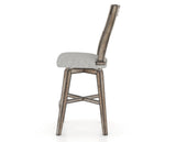Canadel Champlain Swivel Counter Stool 7232 in 7C Fabric and 72 Heritage Nature, side view