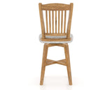 Canadel Champlain Swivel Counter Stool 7232 in FP Crypton® and 01 Honey Washed, back view