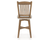 Canadel Champlain Swivel Counter Stool 7232 in FP Crypton® and 03 Oak Washed, back view