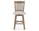 Canadel Champlain Swivel Counter Stool 7232 in FP Crypton® and 25 Pecan Washed, front view