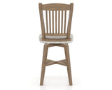 Canadel Champlain Swivel Counter Stool 7232 in FP Crypton® and 25 Pecan Washed, back view