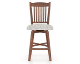 Canadel Champlain Swivel Counter Stool 7232 in FP Crypton® and 33 Spice Washed, front view