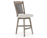 Canadel Champlain Swivel Counter Stool 7232 in FP Crypton® and 72 Heritage Nature, three-quarter view