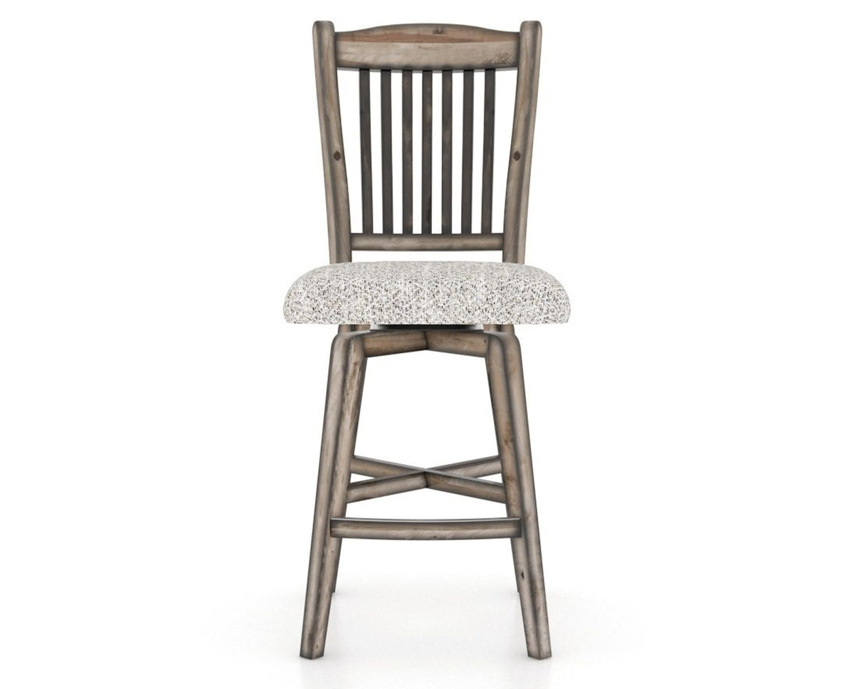 Canadel Champlain Swivel Counter Stool 7232 in FP Crypton® and 72 Heritage Nature, front view